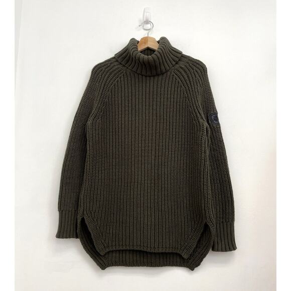 Alp N Rock Simone Chunky Ribbed Knit Fisherman Cozy Turtleneck Sweater - Medium - Picture 13 of 14